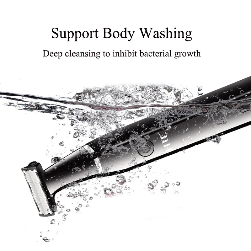 HTC Men's Electric Groin Hair Trimmer Pubic Hair Trimmer Body Grooming