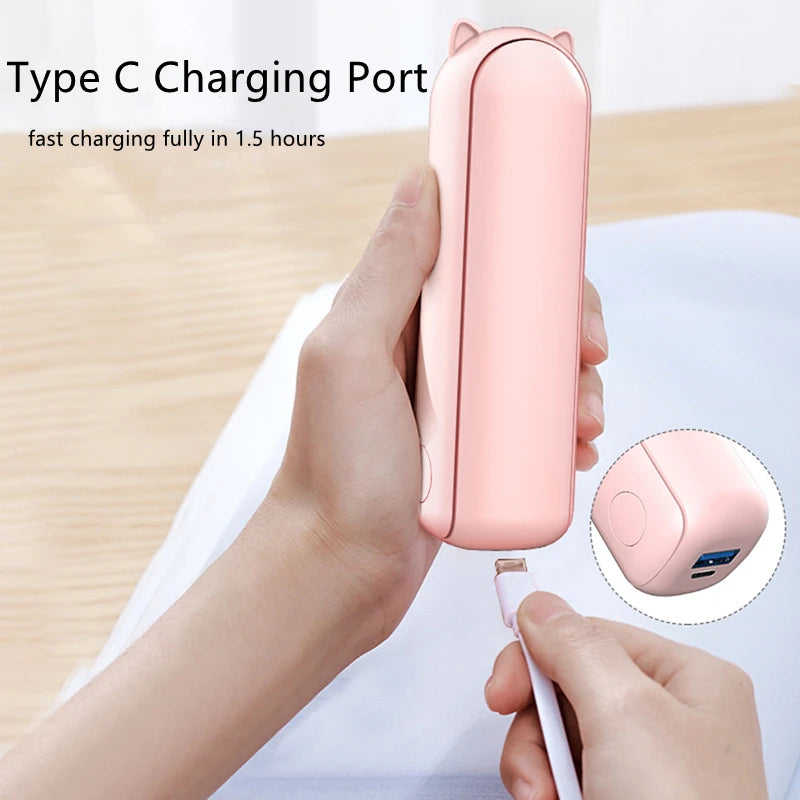 Portable Folding Electric Fan 3-in-1 Mini Handheld Cooling Fan
