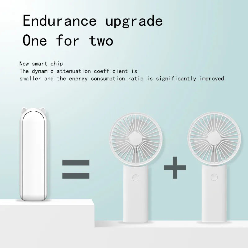 Portable Folding Electric Fan 3-in-1 Mini Handheld Cooling Fan