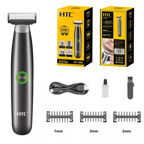 HTC Men's Electric Groin Hair Trimmer Pubic Hair Trimmer Body Grooming