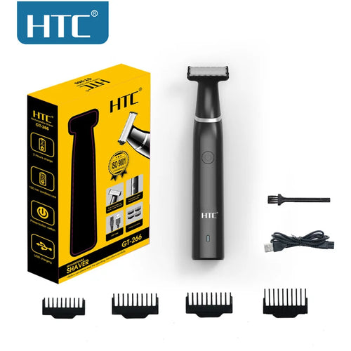 HTC Men's Electric Groin Hair Trimmer Pubic Hair Trimmer Body Grooming