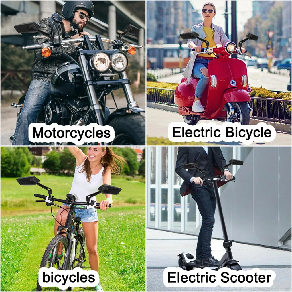 DOMEN Bicycle Rearview Wide-Angle Mirror Cycling 360° Rotate Road Bike