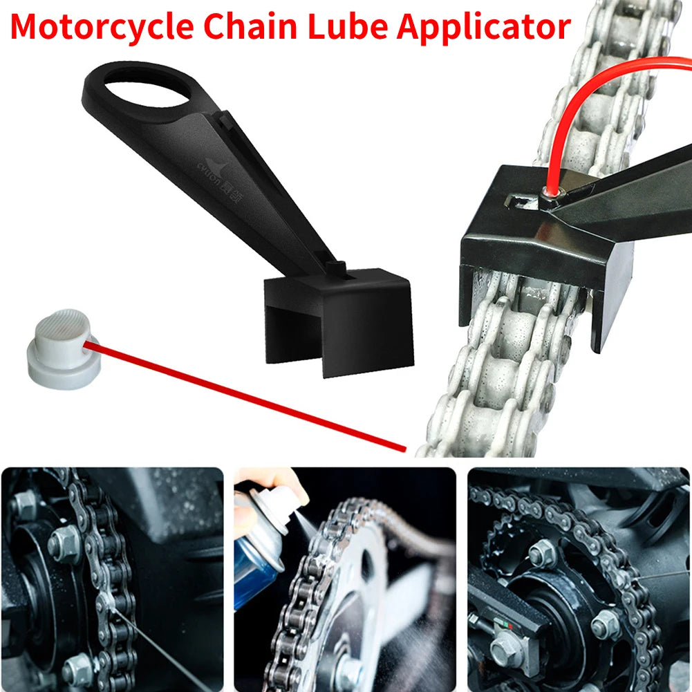 Motorcycle Chain Oiler Spray Gear Mess-Free Chain Wax Chain Cleaner