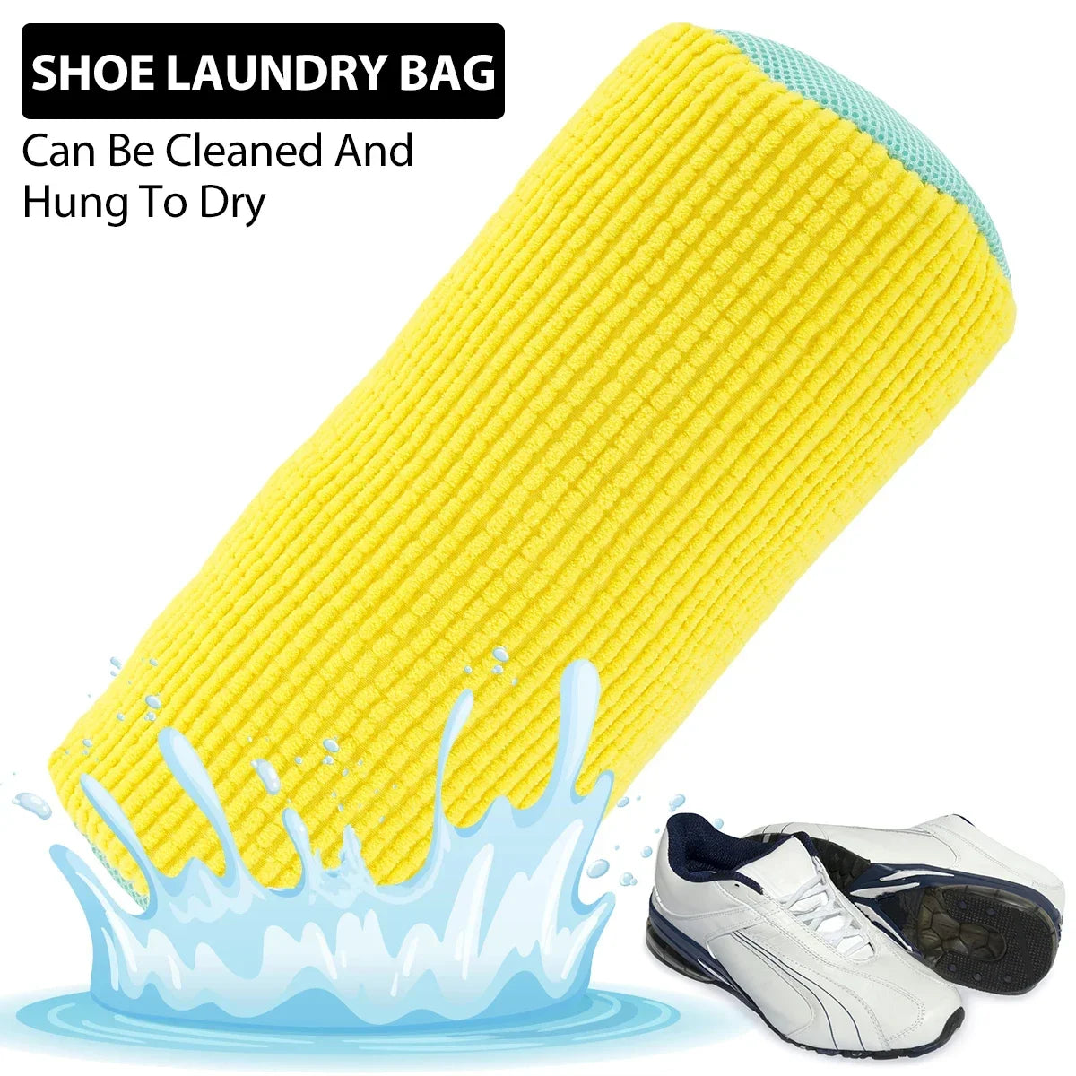 1/2Pc Shoe Washing Bag Cotton Laundry Bag Zippers Closure Shoe