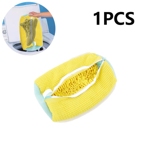1/2Pc Shoe Washing Bag Cotton Laundry Bag Zippers Closure Shoe