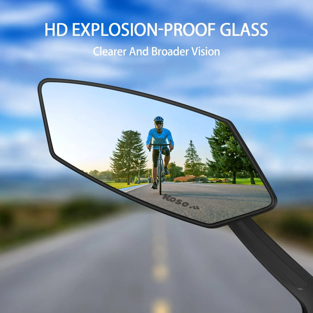 DOMEN Bicycle Rearview Wide-Angle Mirror Cycling 360° Rotate Road Bike