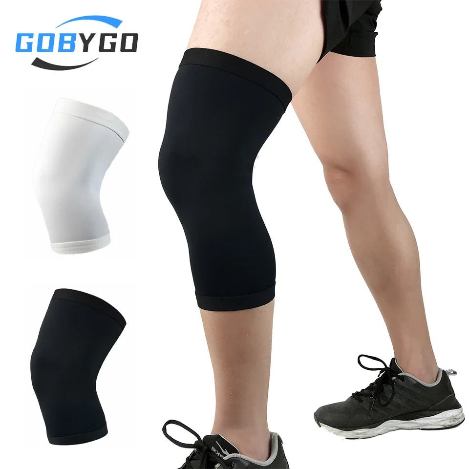GOBYGO 1Pcs Basketball Sports Knee Pads Elastic Knitted Compression